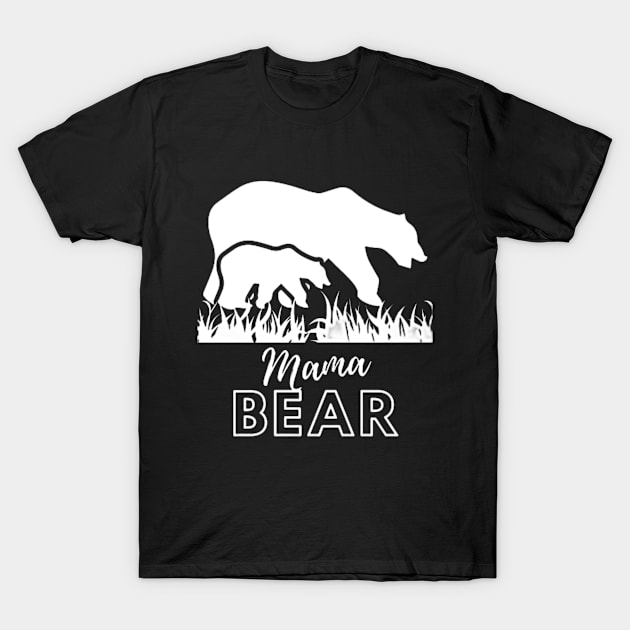 Mama Bear and Cub Mom Love T-Shirt by Sams Design Room